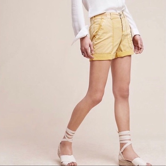 Anthropologie | Yellow Utility Shorts - Picture 1 of 6
